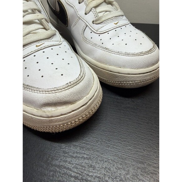 Nike Air Force 1 '07 LV8 Double Swish White/black/gold Colorway 4Y, Womens 5.5 - Picture 10 of 13